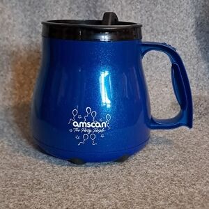 Amscan Blue Coffee Mug with Lid for Kitchen Enthusiasts